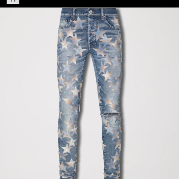 Amiri starpatch skinny jeans 70’s indigo blue - Picture 1 of 1